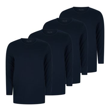 Alca Easy-Going 4-Pck Men Shirt Long Sleeve O-Neck Navy 5XL